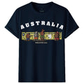 Adult 100% Cotton T Shirt Australia When Nature Calls Souvenir Tee Fun Tops Gift, Navy, M