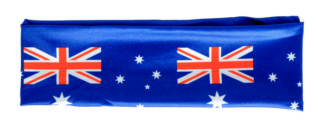 Australia Flag Headband Tennis Cricket Australia Day Aussie Costume in Blue