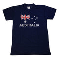Adult AUSTRALIAN T Shirt Australia Day 100% COTTON Souvenir Tee Top Flag - Blue - Small